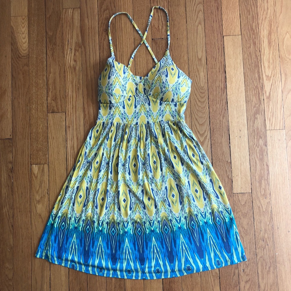Jessica Simpson Aztec Spaghetti Strap Sun Dress XS